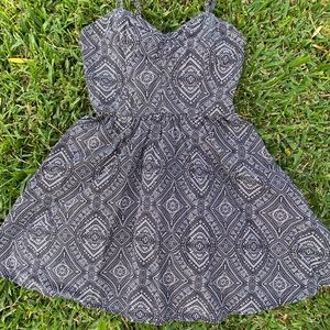 Grey Patterned Mini Dress